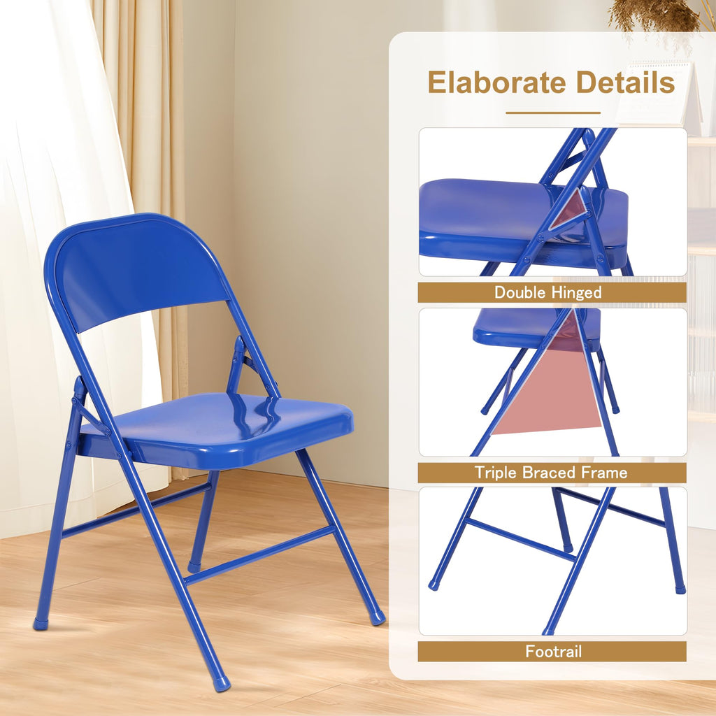 Metal Folding Chairs 4 Pack I8132