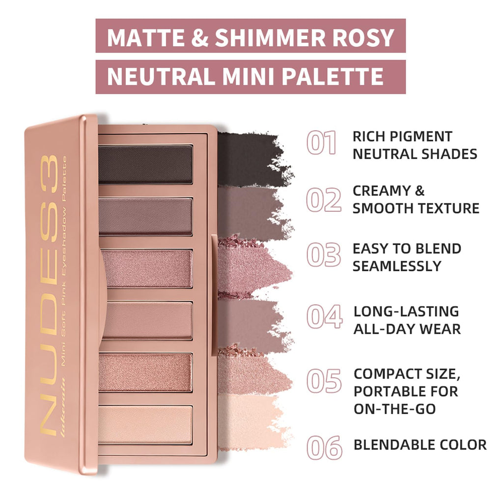 Mini 6 Color Matte & Shimmer Eyeshadow Palette Z418