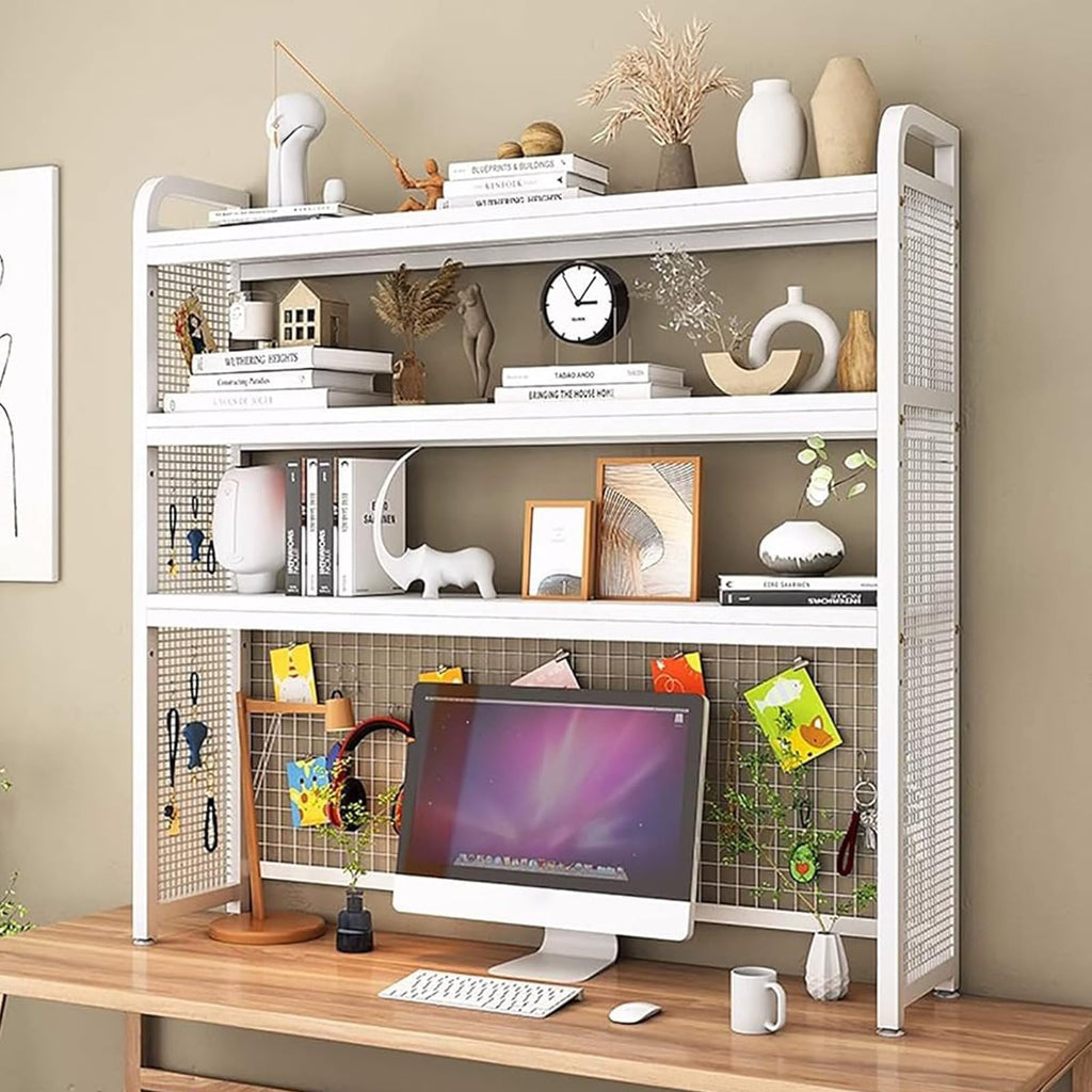Adjustable 3-Tier Wooden Desktop Bookshelf Organizer Rack B17796