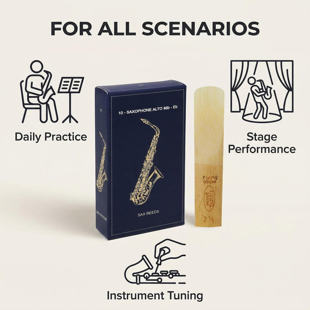 Alto Saxophone Reeds Strength 2.5 Natural Cane 10-Pack R944564