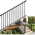 Heavy Duty Aluminum Stair Railing Kit, Textured Black R7535