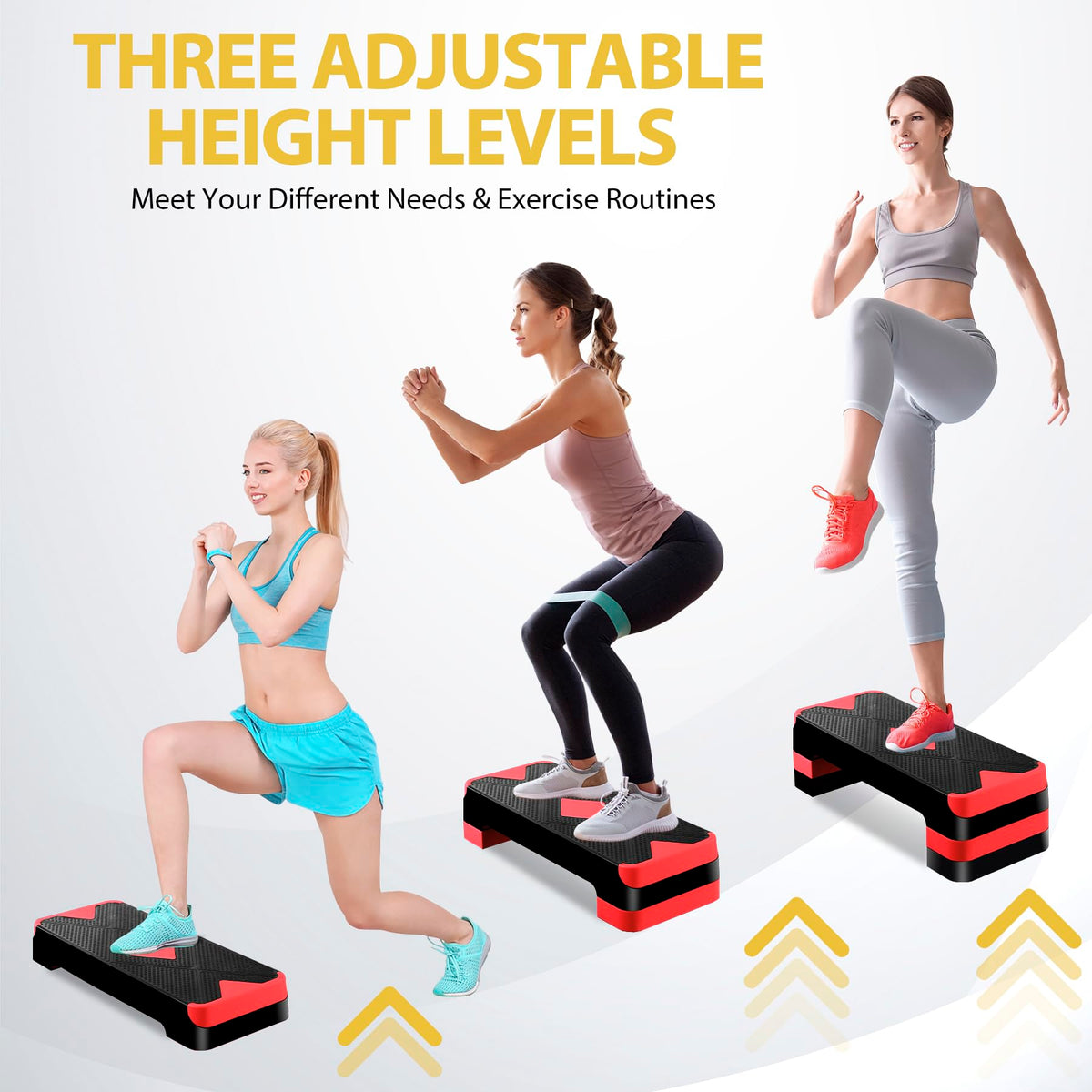 Adjustable Aerobic Stepper with Risers G43031