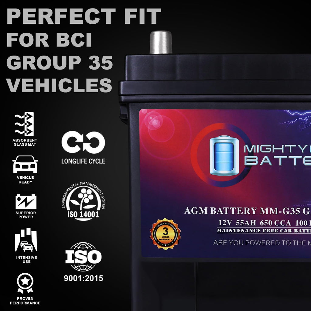 12V 55Ah AGM Replacement Battery V685