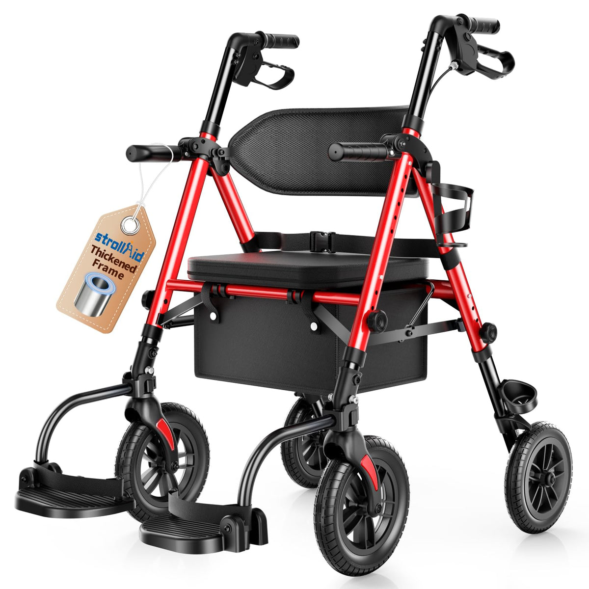 2 in 1 Rollator Wheelchairs Combo with Seat D698480