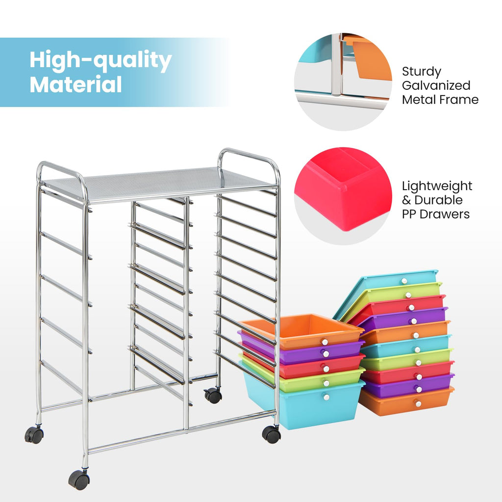 15 Drawer Rolling Storage Cart F4671