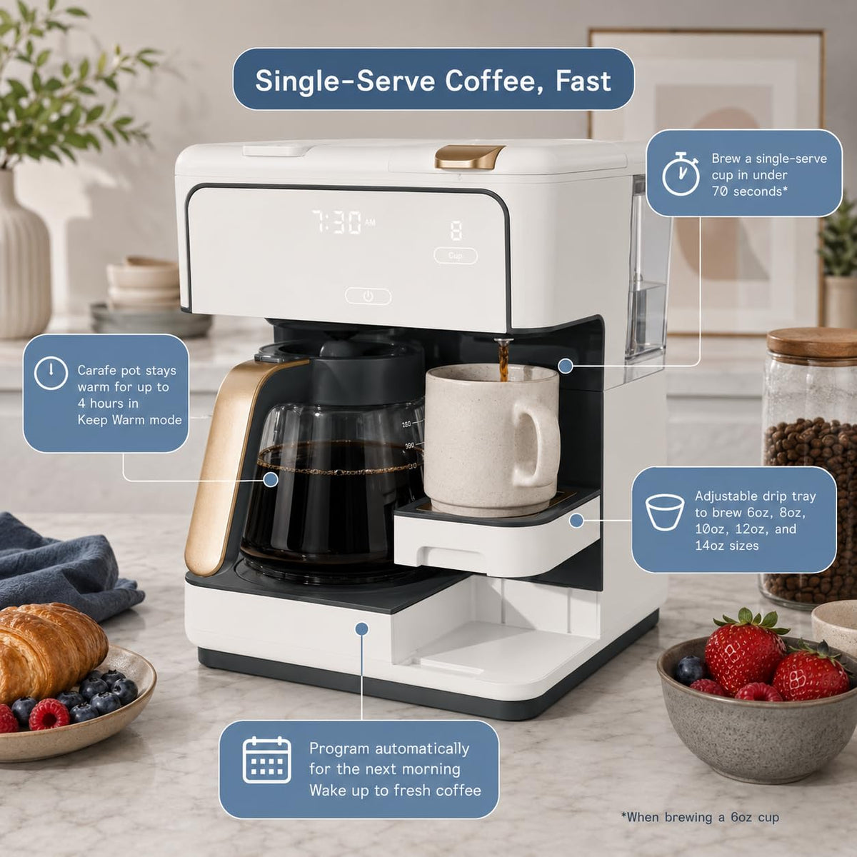 12-Cup Programmable Coffee Maker with Carafe G514216