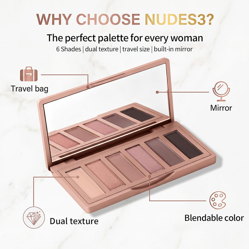 Mini 6 Color Matte & Shimmer Eyeshadow Palette Z418