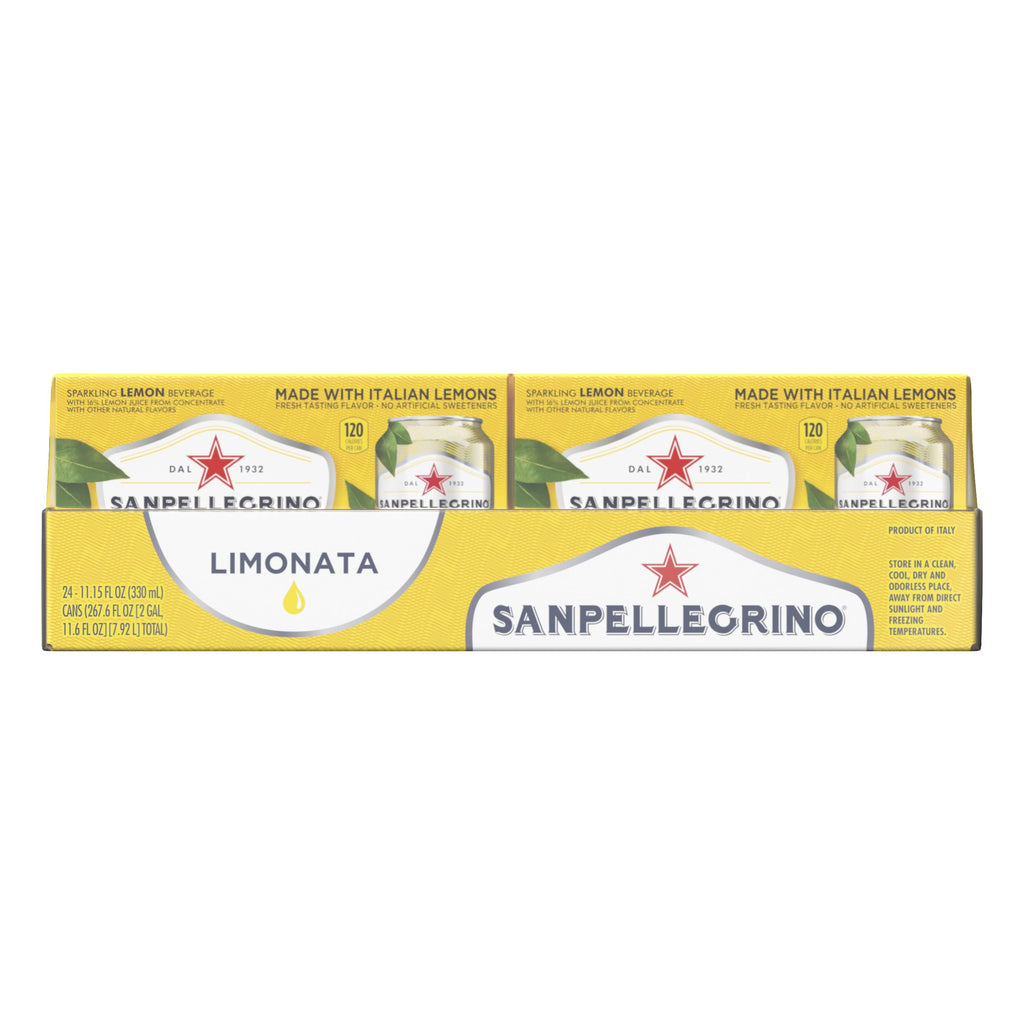 Italian Sparkling Lemon Beverage 24 Pack of 11.15 Fl Oz Cans O6323