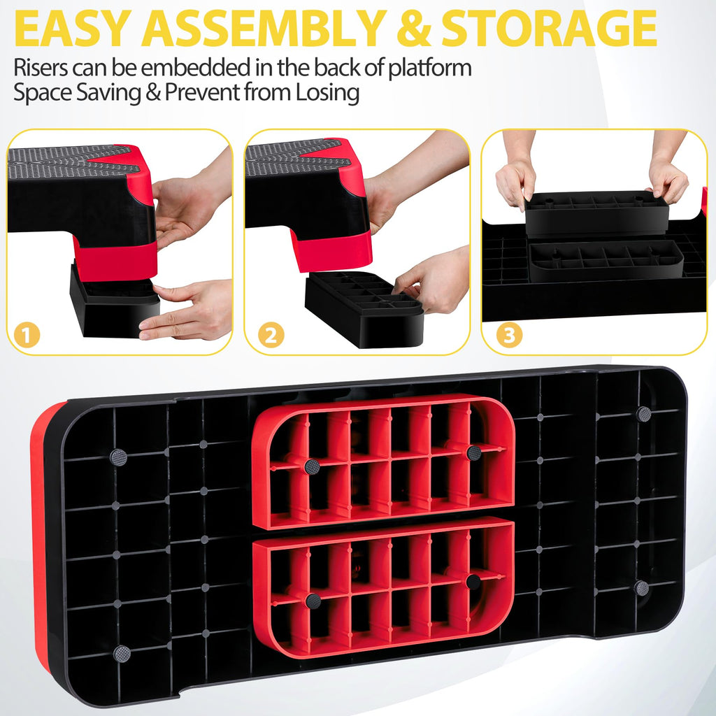 Adjustable Aerobic Stepper with Risers G43031