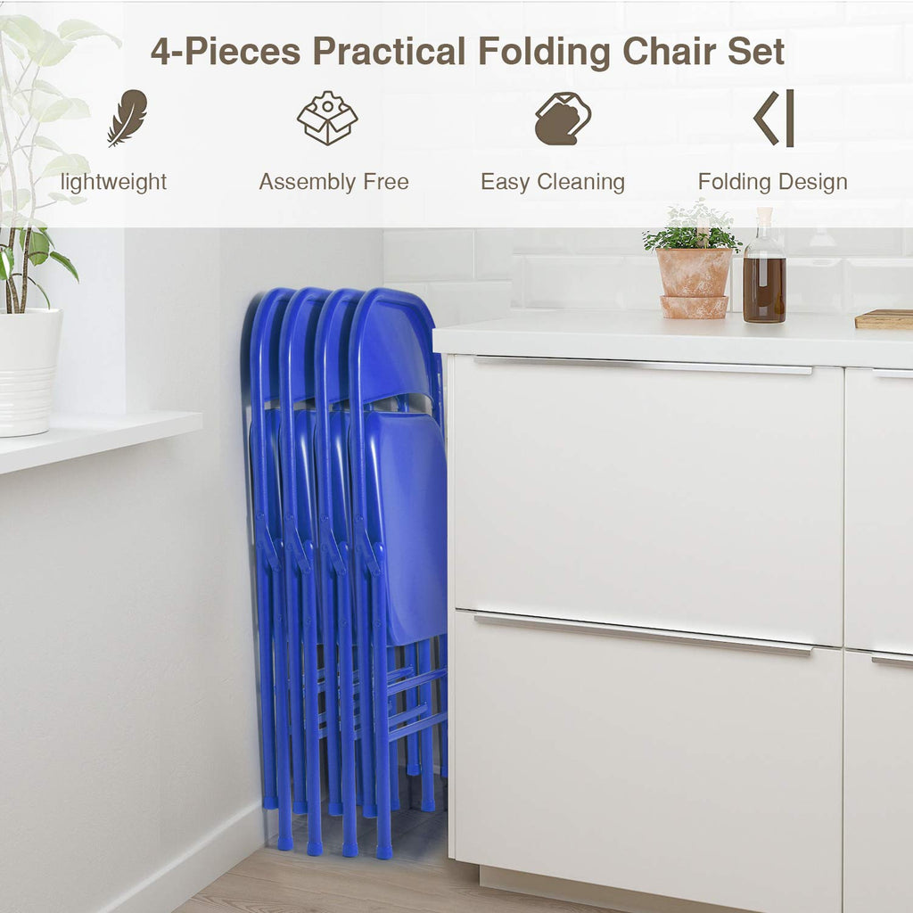 Metal Folding Chairs 4 Pack I8132