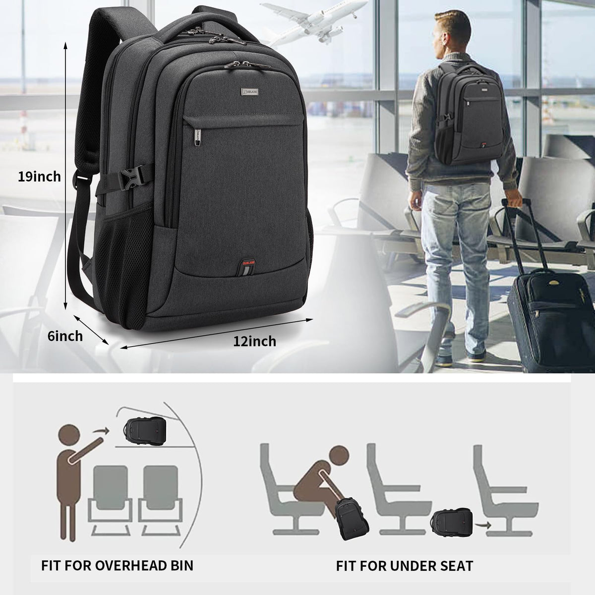 17 inch Travel Laptop Backpack B562306