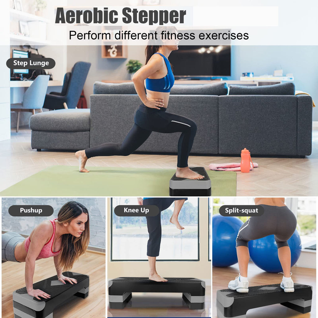 Adjustable Aerobic Stepper Fitness Step Platform J142198