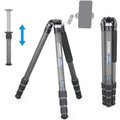 Carbon Fiber Tripod Without Head Portable Compact Travel Tripod 55lbs Max Load R293232