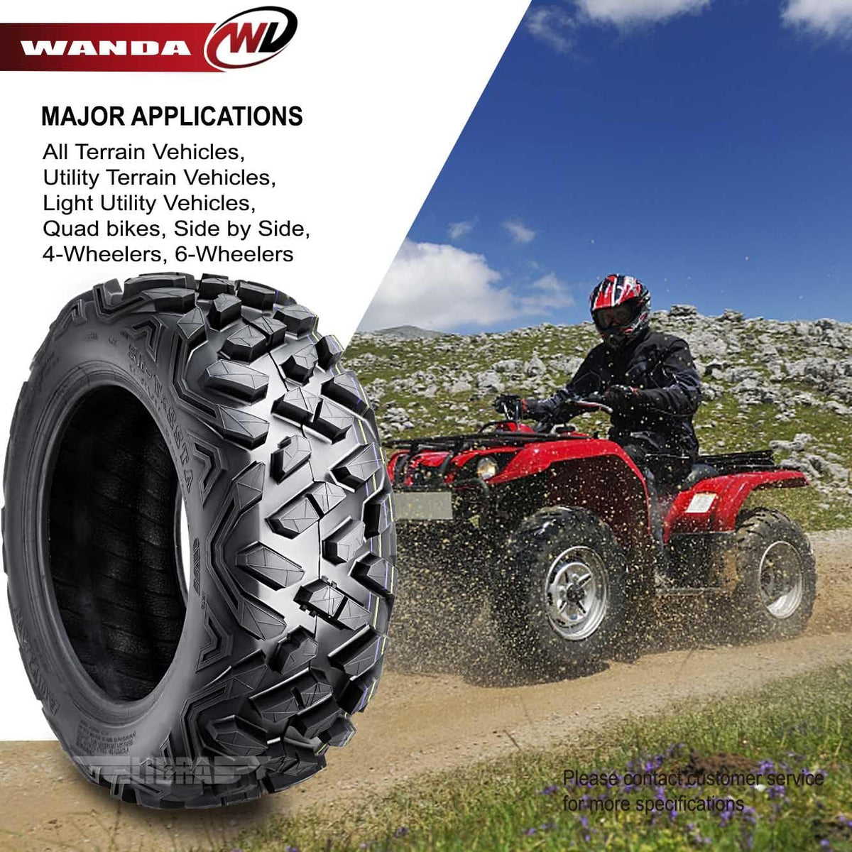 4 ATV Tires 19x7-8 Q3540
