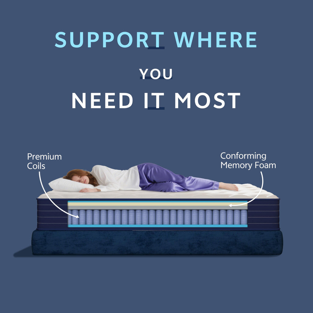 Full Size 12 Inch Hybrid Mattress with Pocket Spring & Memory Foam M4009