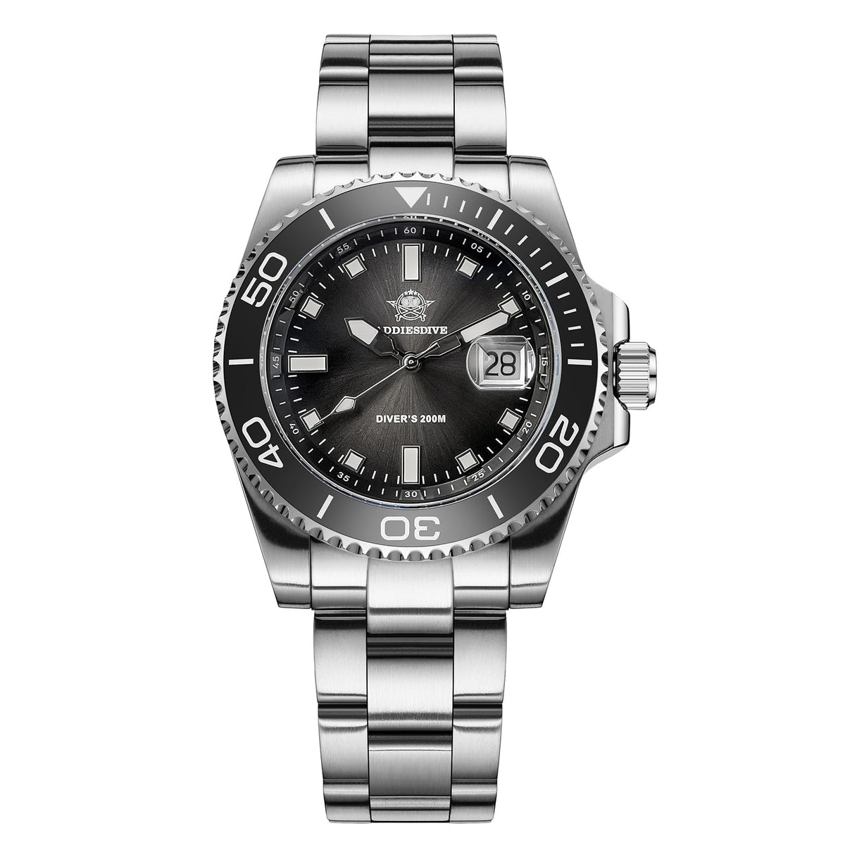 41 MM Mens Dive Watch Quartz Movement 200 M Waterproof Luminous Analog Gradient Dial Z925