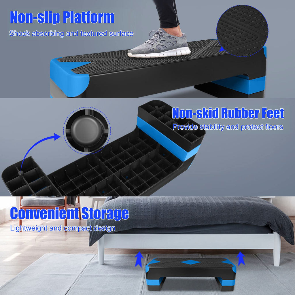 Adjustable Aerobic Stepper Fitness Step Platform J142198
