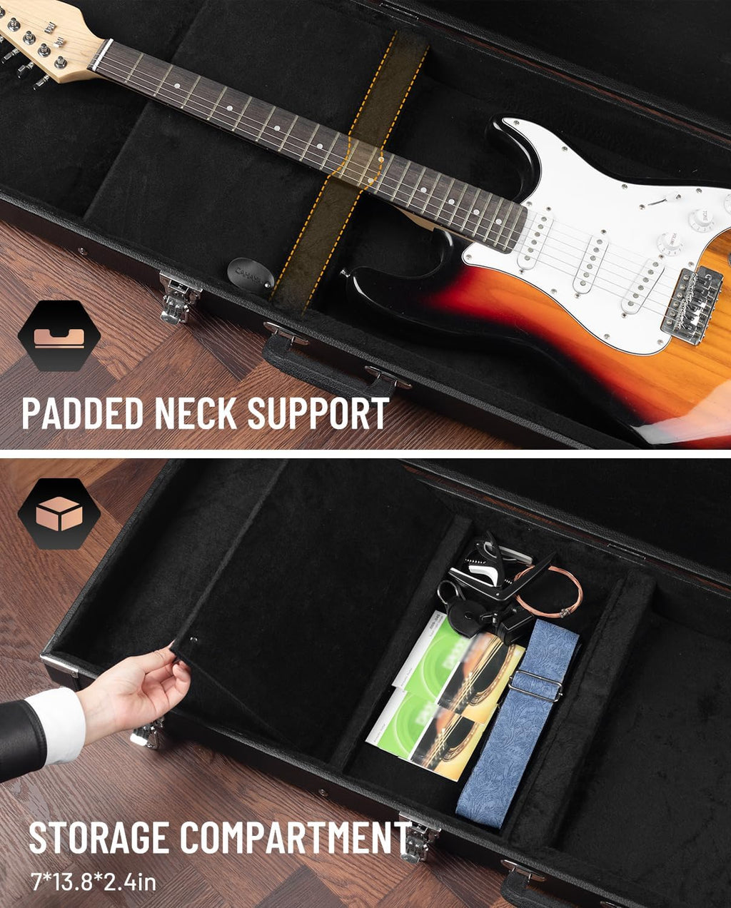Electric Guitar Case Hard Shell Lockable M680