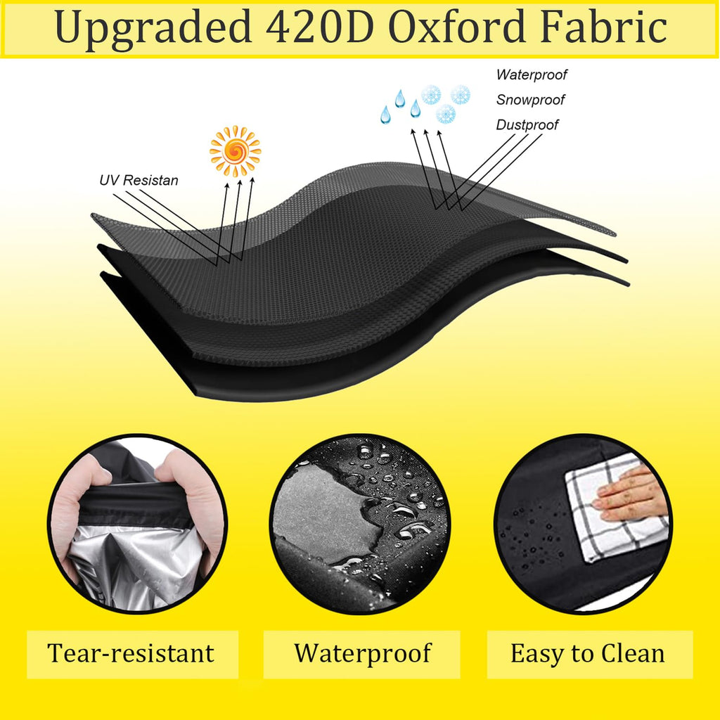Waterproof Outdoor Furniture Cover 420D, 47"L x 22"W x 30"H Black C189