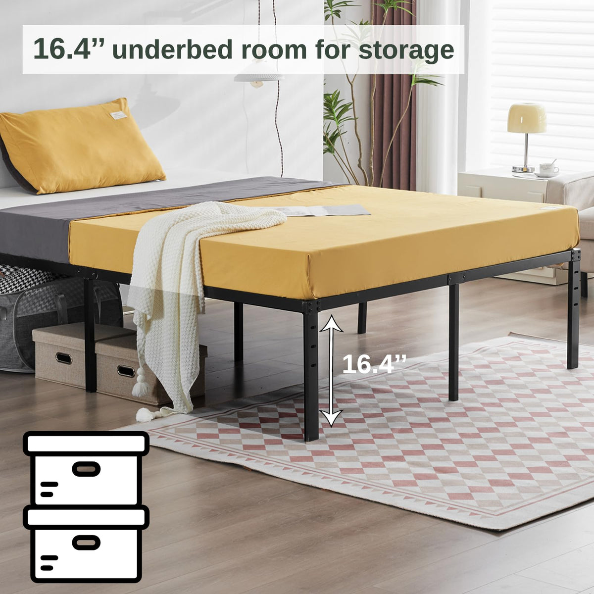 18 Inch Metal Queen Bed Frame D820695