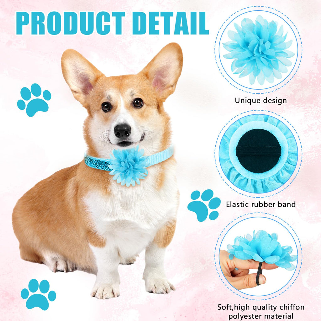 120 Pcs Multicolor Dog Collar Bows D287