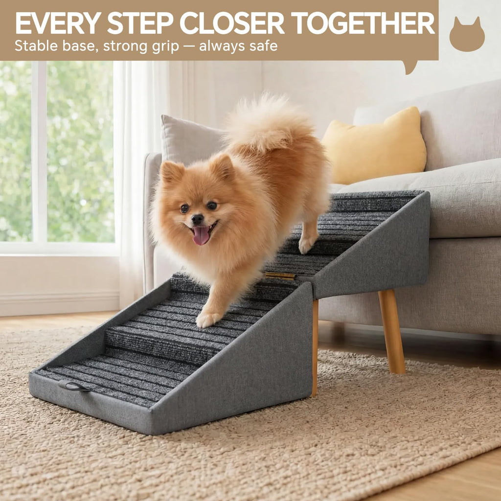2-in-1 Wooden Pet Stairs & Ottoman X442663