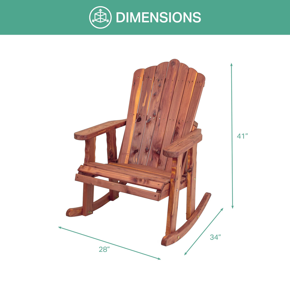 Cedar Adirondack Rocking Chair R8033