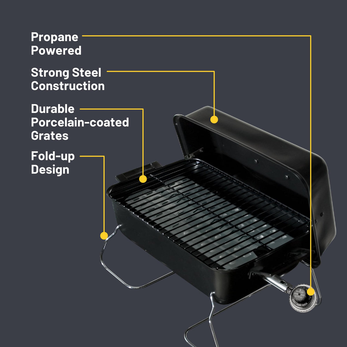 Portable 1-Burner Propane Gas Grill P18203