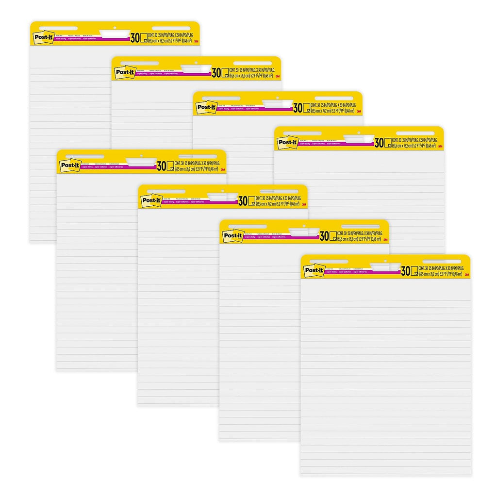 Lined Wall Easel Pad 25" x 30" 8 Pads/Pack F30852