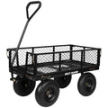 400 Lbs Capacity Mesh Steel Garden Cart with 10" All Terrain Wheels W93345