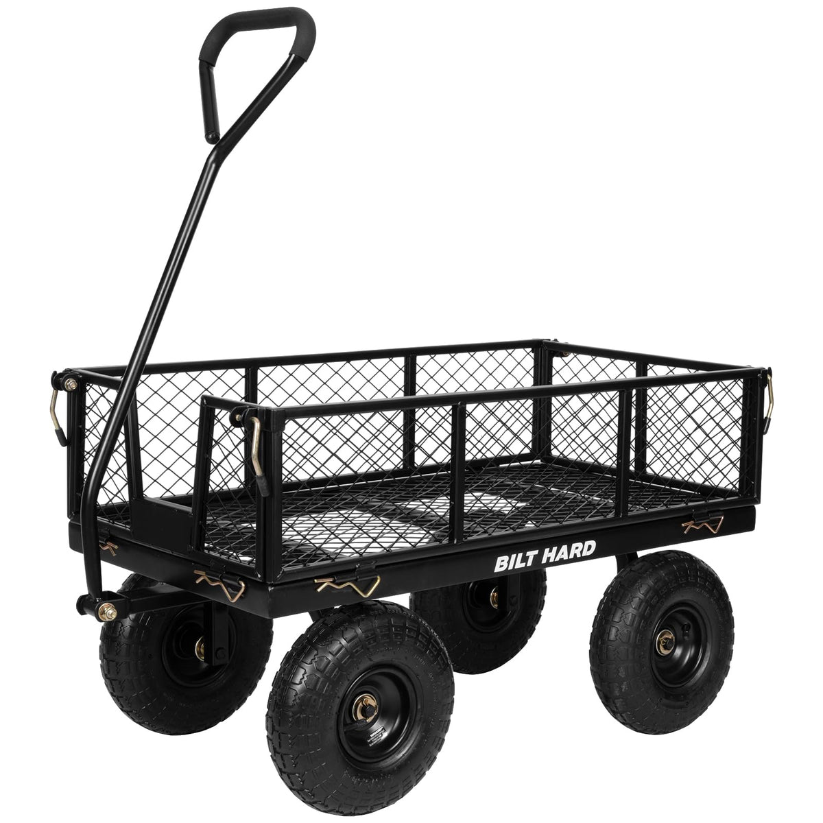 400 Lbs Capacity Mesh Steel Garden Cart with 10" All Terrain Wheels W93345