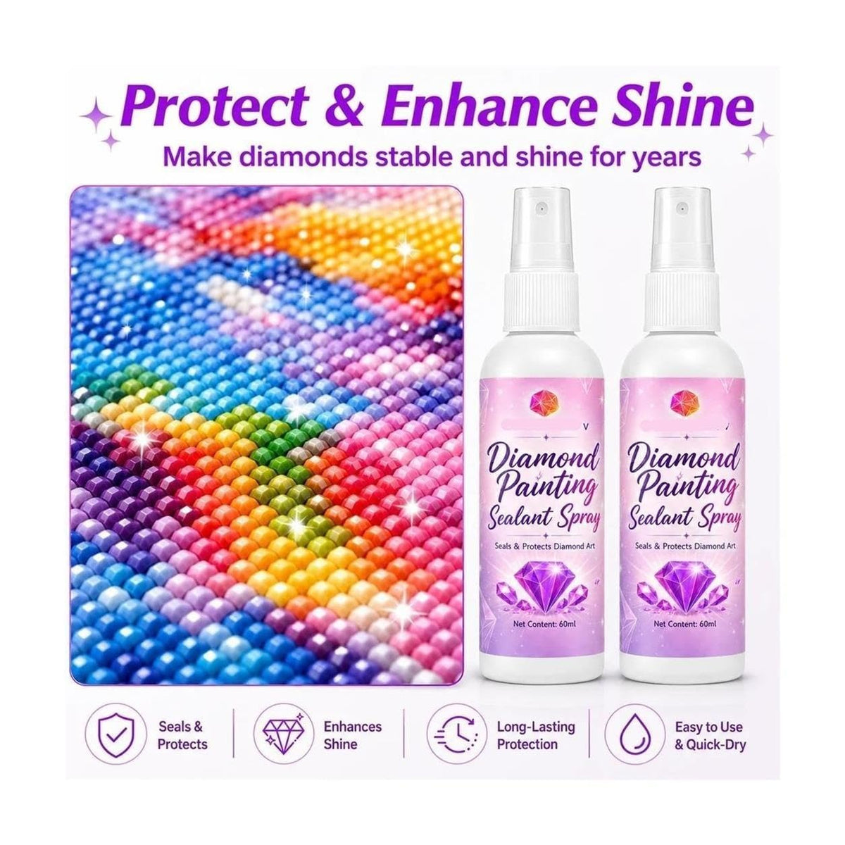 Diamond Painting Sealant Spray 4 Pack Q151