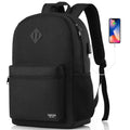 Black 15.6 Inch Laptop Backpack with USB Charger C8352
