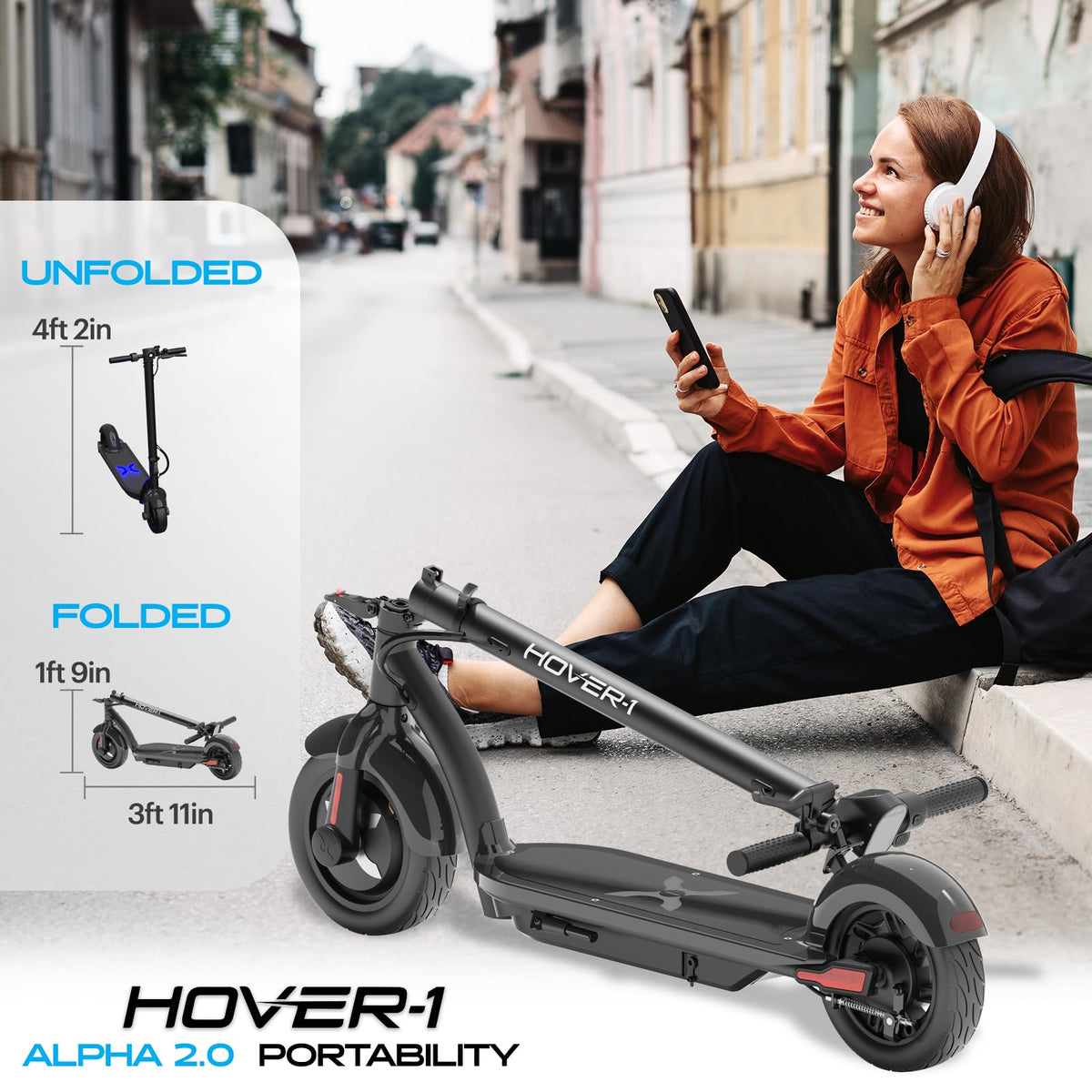 Foldable Electric Scooter with 450W Motor and 10” Tires J4324