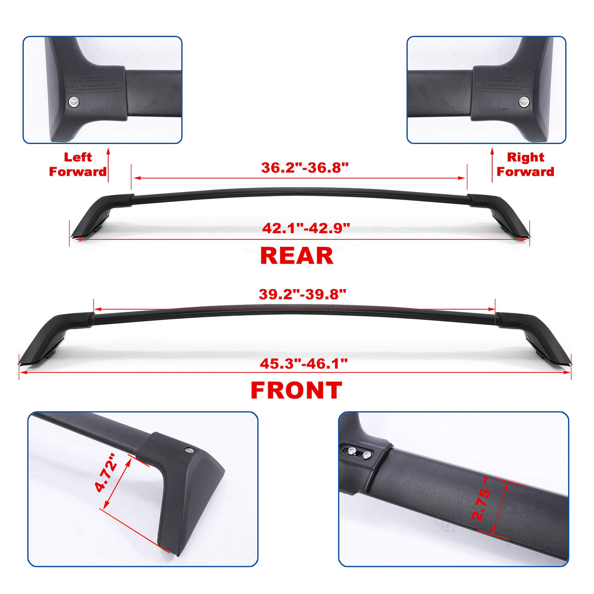 Lockable 260lbs Roof Rack Crossbar K61480