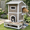 2-Story Insulated Outdoor Cat House V7669