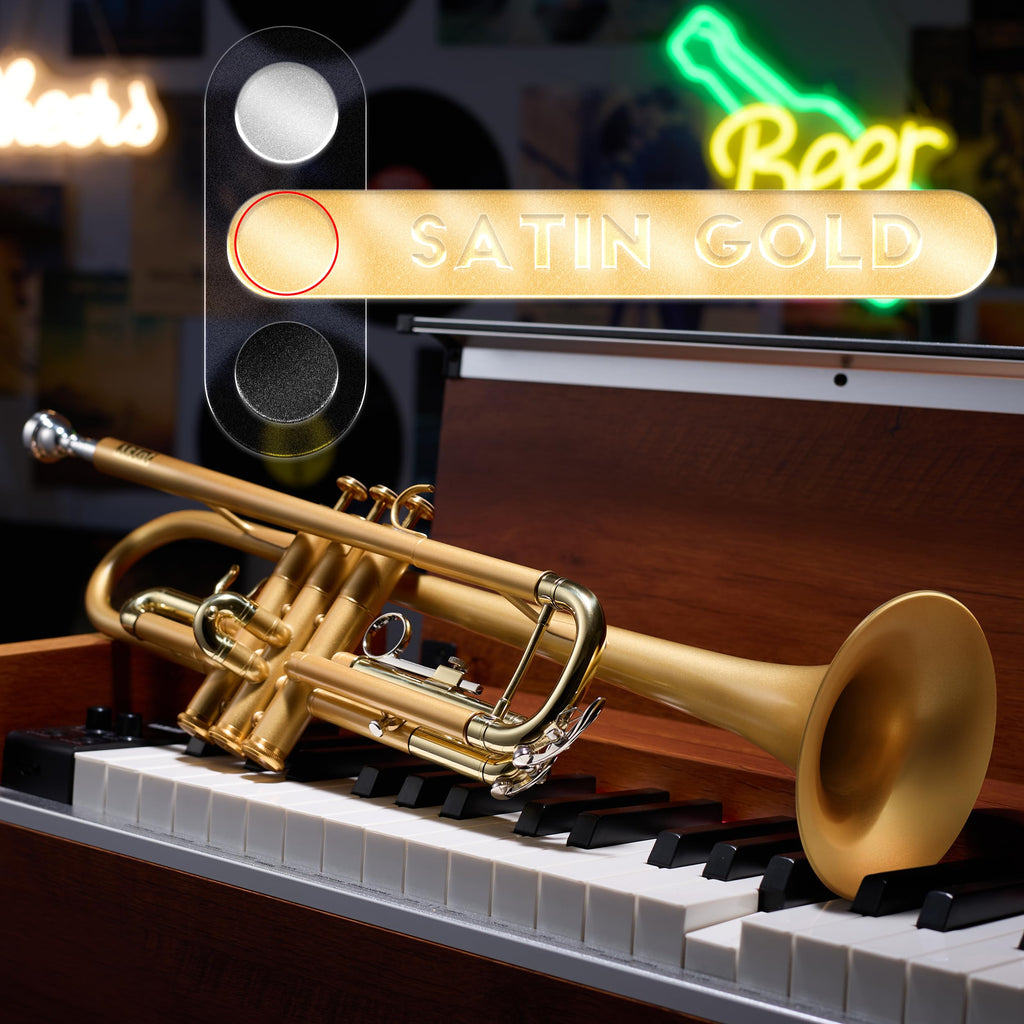 Satin Gold Bb Trumpet with Hard Case Q708