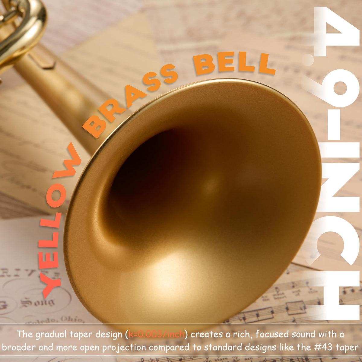 Satin Gold Bb Trumpet with Hard Case Q708