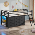 Twin Size Loft Bed with 9 Storage Drawers F4152