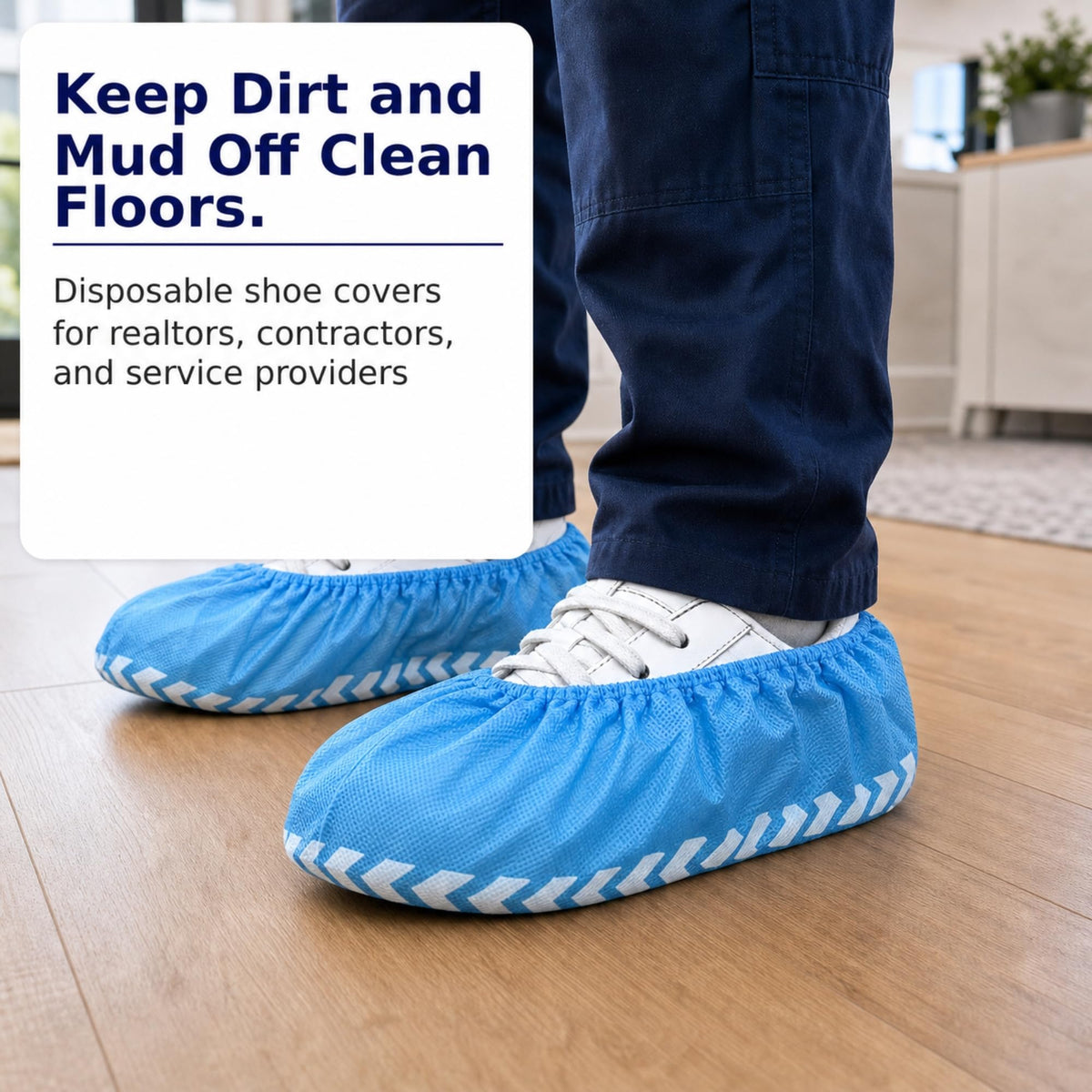 Blue Disposable Shoe Covers 100 Pack XL W7131
