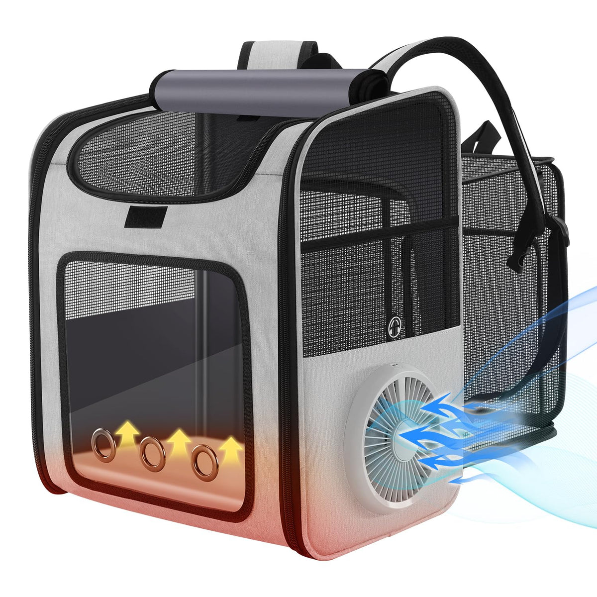Cat Backpack Carrier with Cooling Fan & Heating Pad K913