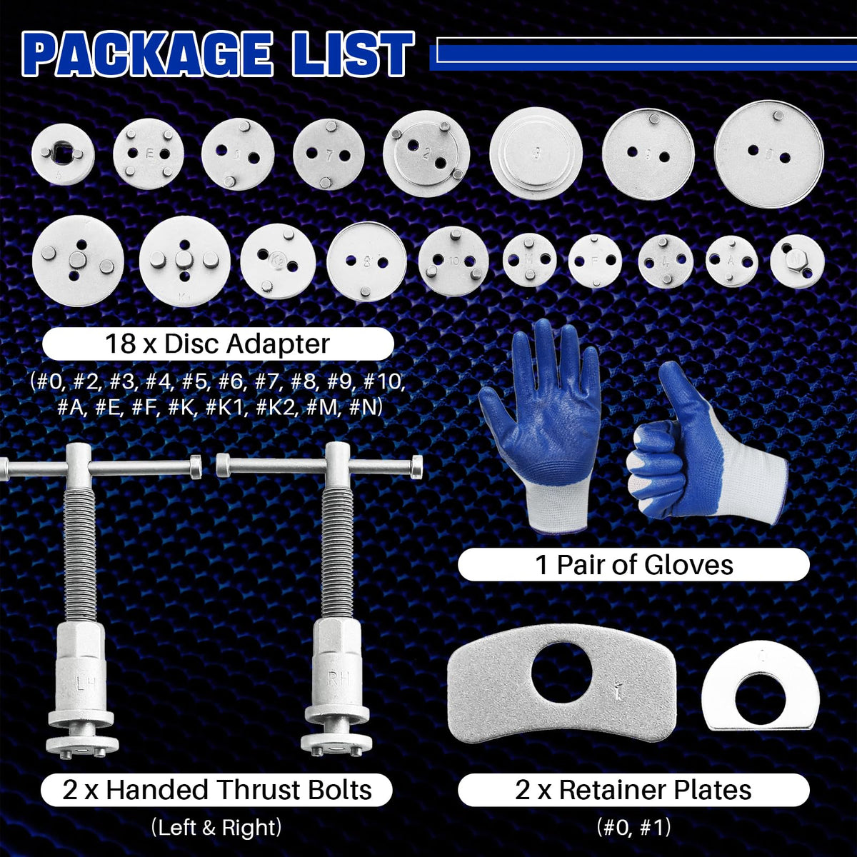 Heavy Duty Disc Brake Caliper Tool Set & Ball Joint Separator Tool Kit I87576