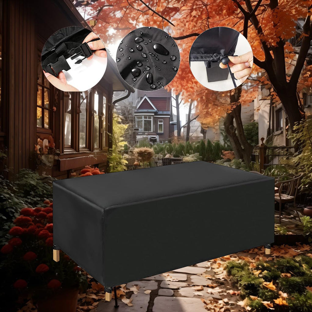 Waterproof Outdoor Furniture Cover 420D, 47"L x 22"W x 30"H Black C189