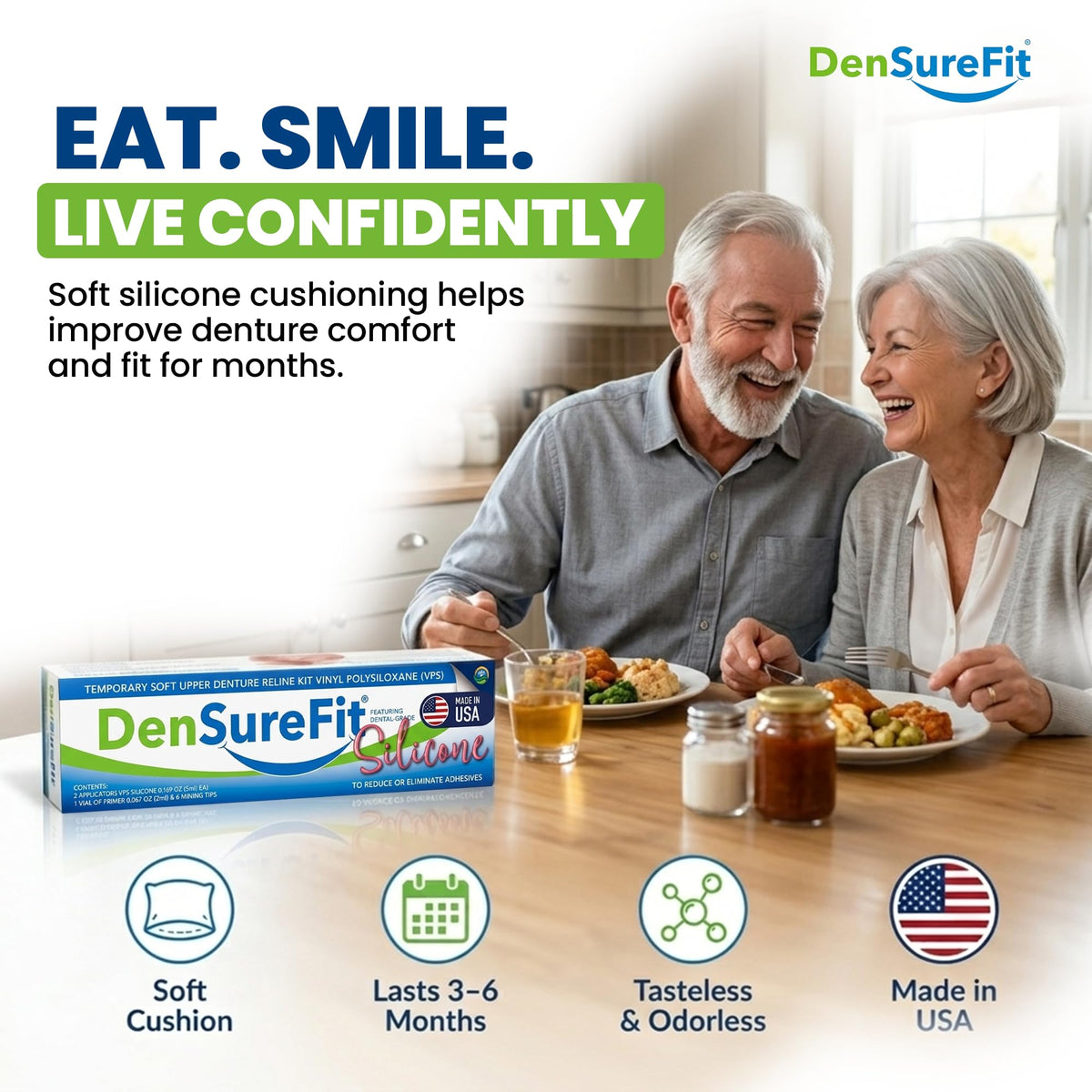 Upper Denture Reline Kit Soft Silicone Liner B8303