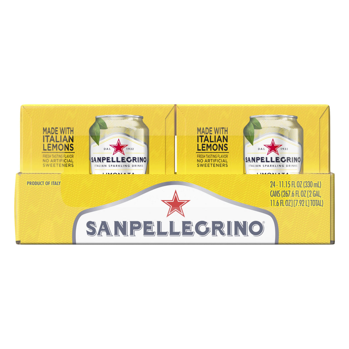 Italian Sparkling Lemon Beverage 24 Pack of 11.15 Fl Oz Cans O6323
