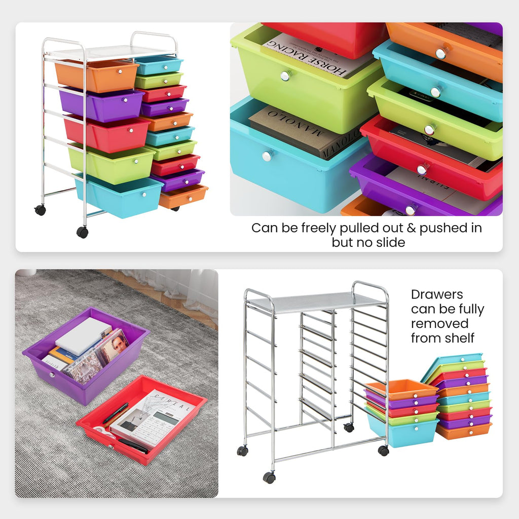 15 Drawer Rolling Storage Cart F4671