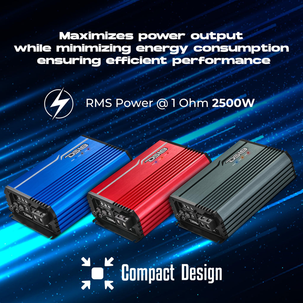 Compact Full-Range Class D 1-Channel Amplifier 2,500 Watts RMS R884574