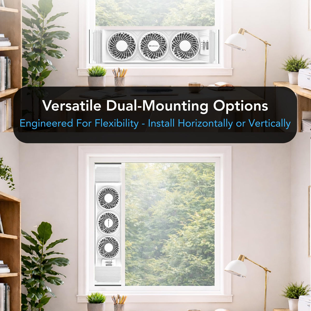 Triple Window Fan with 3-Speeds & Expandable Width B847636