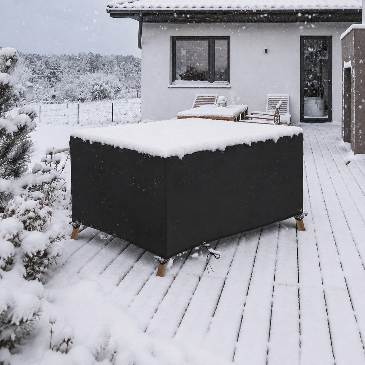 Waterproof Outdoor Furniture Cover 420D, 47"L x 22"W x 30"H Black C189