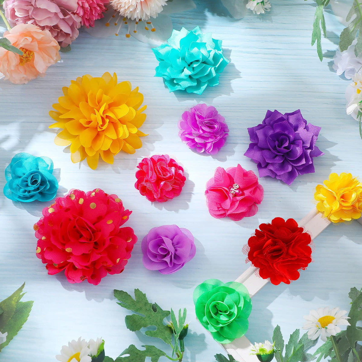 120 Pcs Multicolor Dog Collar Bows D287